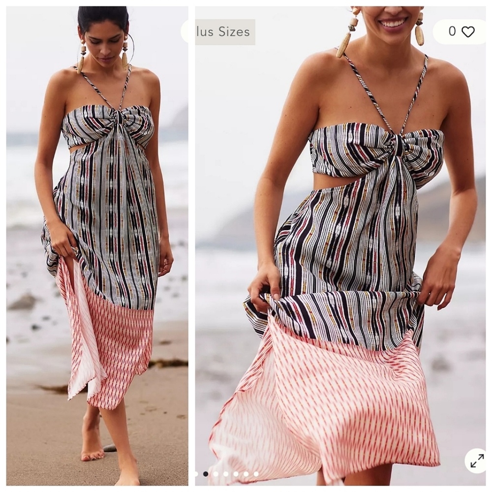 Anthro bare cutout mini dress